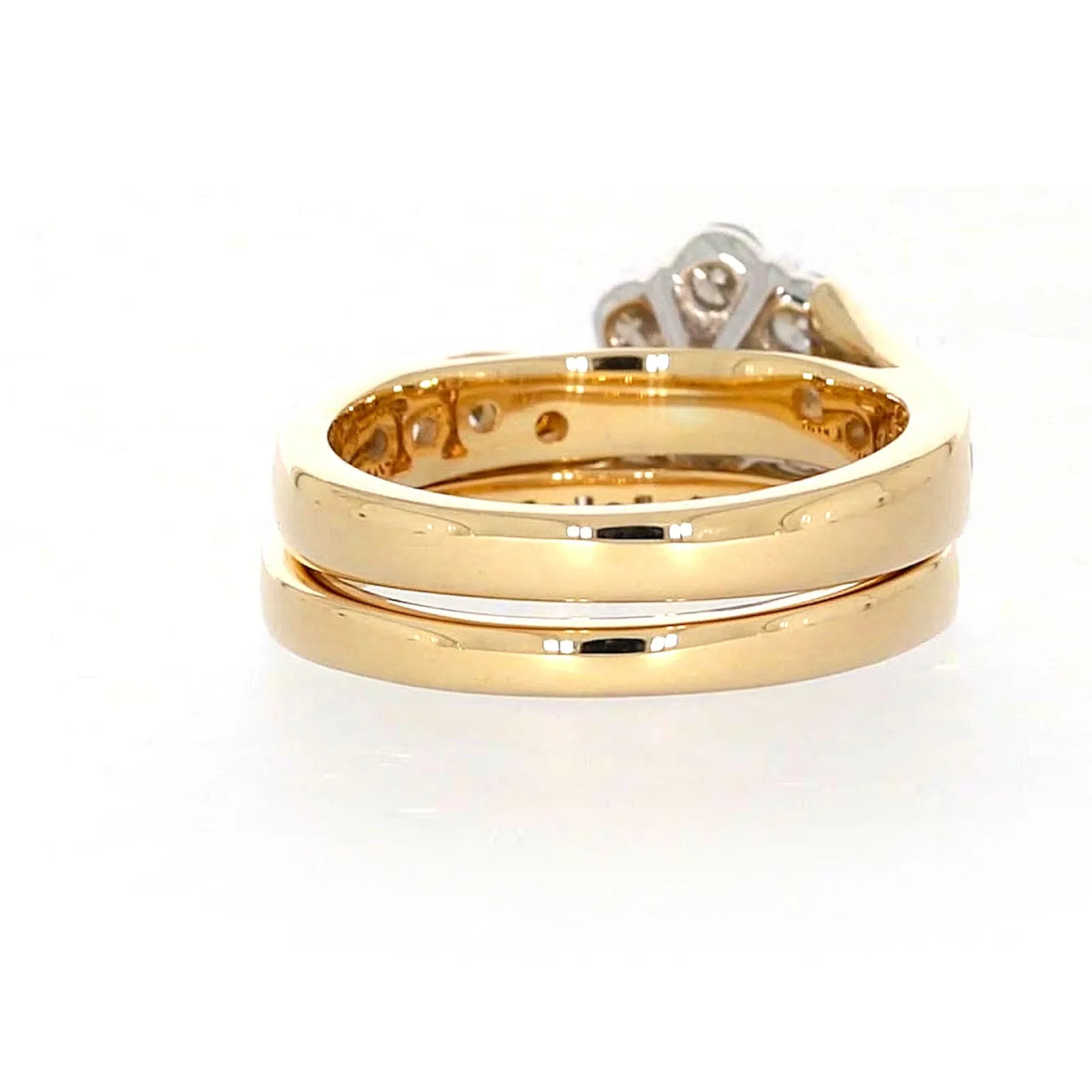 9ct Two Tone Gold Round Brilliant Cut with 1.35 Carat tw of Diamonds Ring