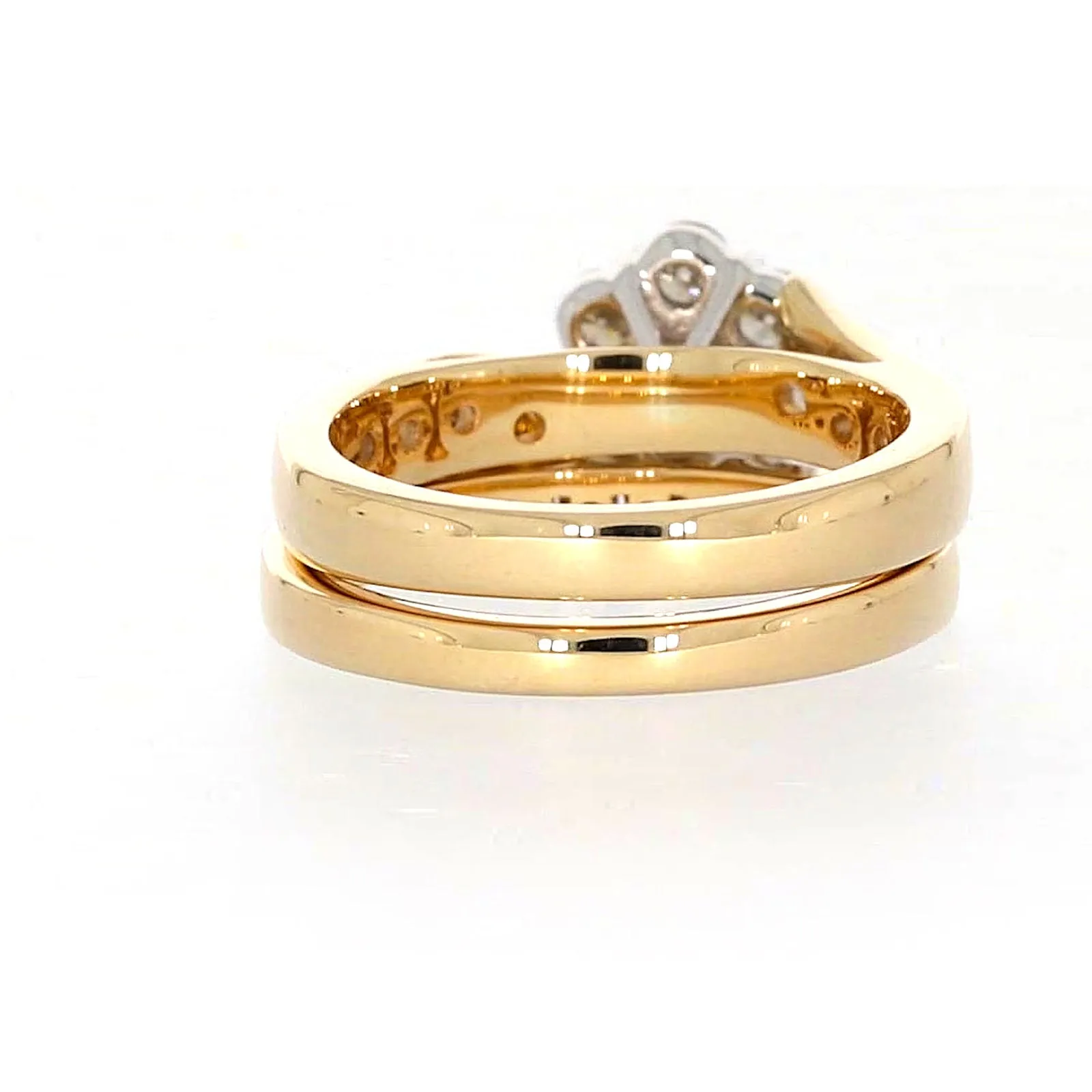 9ct Two Tone Gold Round Brilliant Cut with 1.35 Carat tw of Diamonds Ring