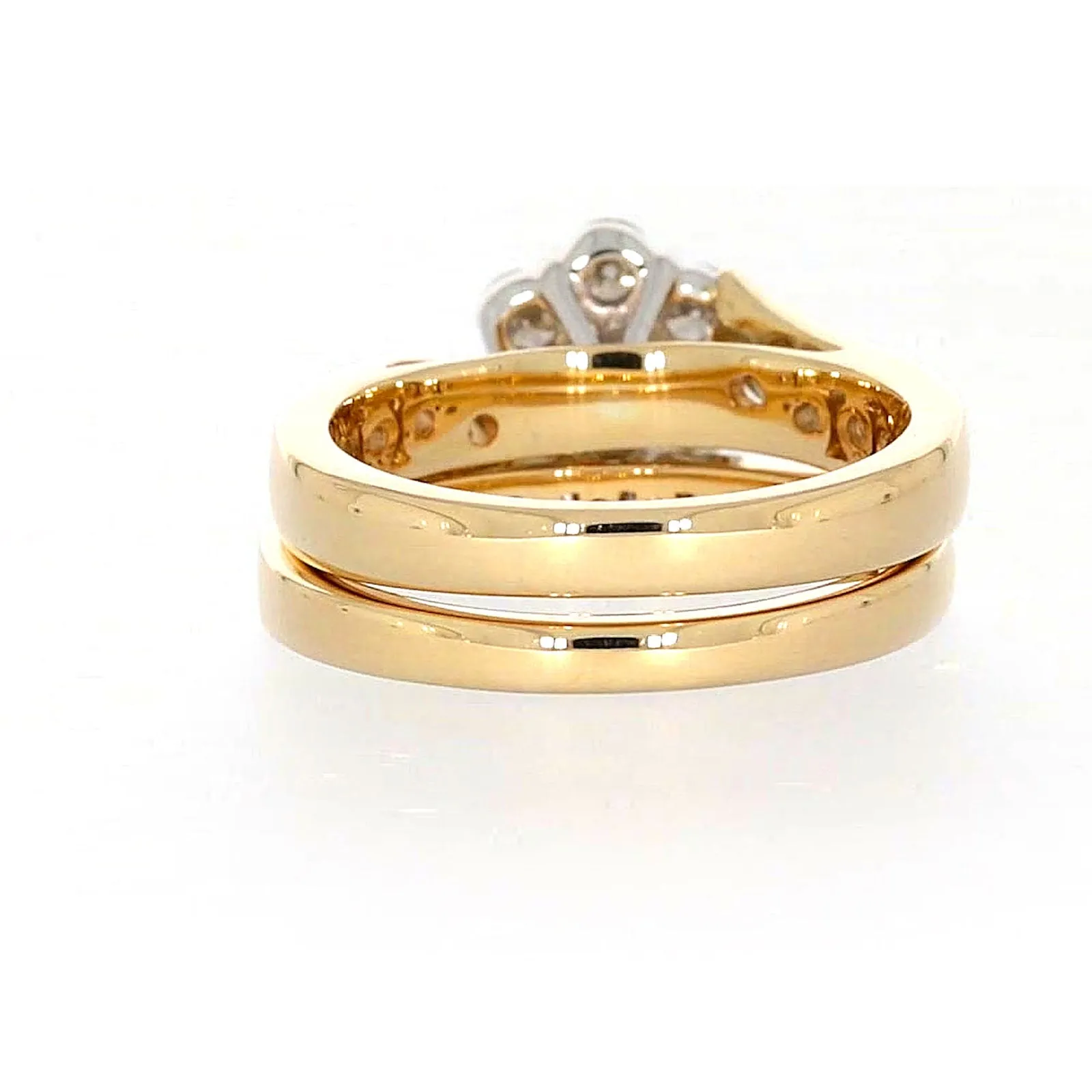 9ct Two Tone Gold Round Brilliant Cut with 1.35 Carat tw of Diamonds Ring