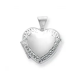 Acotis Silver Locket Heart Shaped G6605