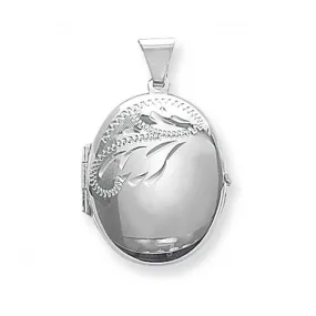 Acotis Silver Locket Oval G6582