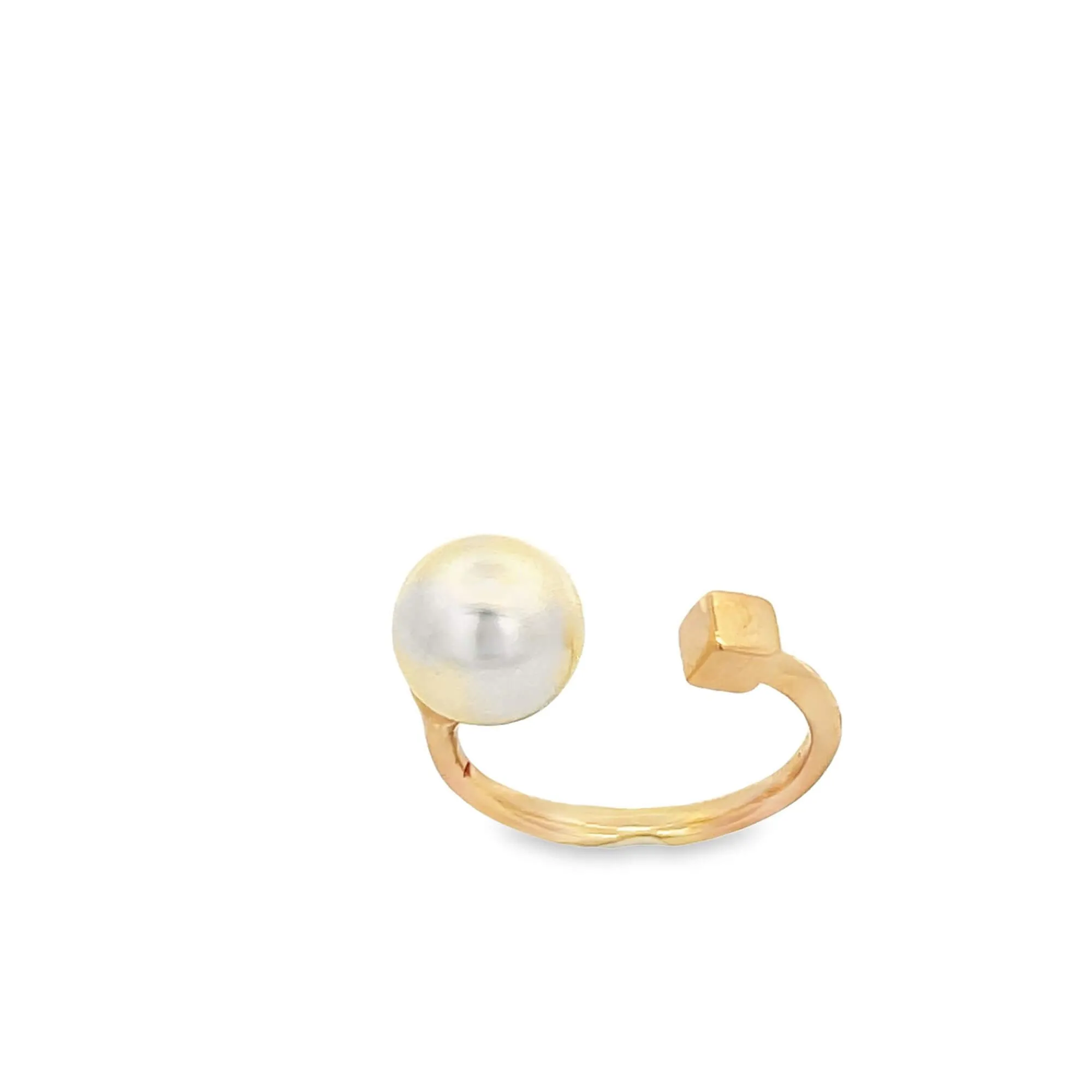 Adjustable Pearl Open Ring (D113)