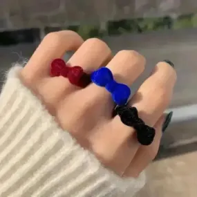 Adorable Velvet Bow Ring