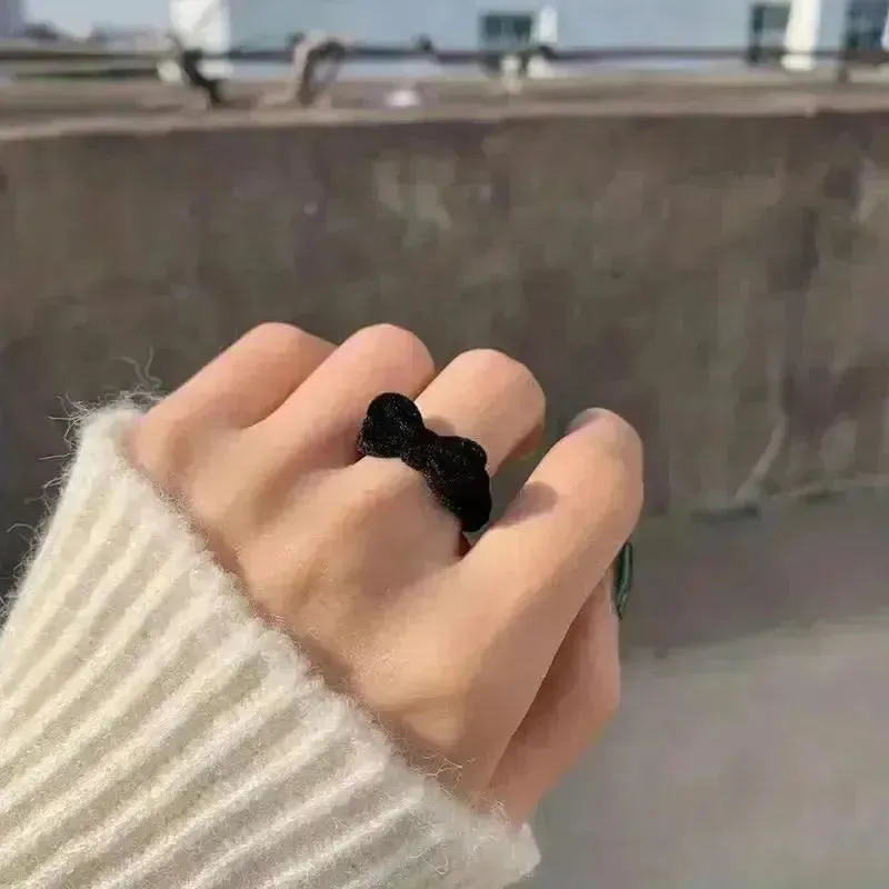 Adorable Velvet Bow Ring