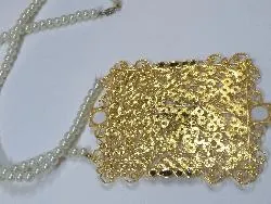 ALLAH NAME GOLDEN NET FLOORING PENDANT 4 INCHES LONG