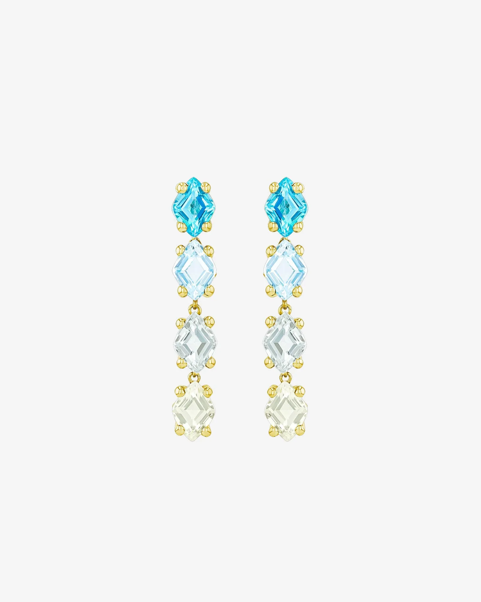 Amalfi Diamond Cut Blue Ombre Mini Drop Earrings