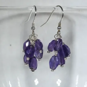 Amethyst Multi-Gemstone Drop Earrings