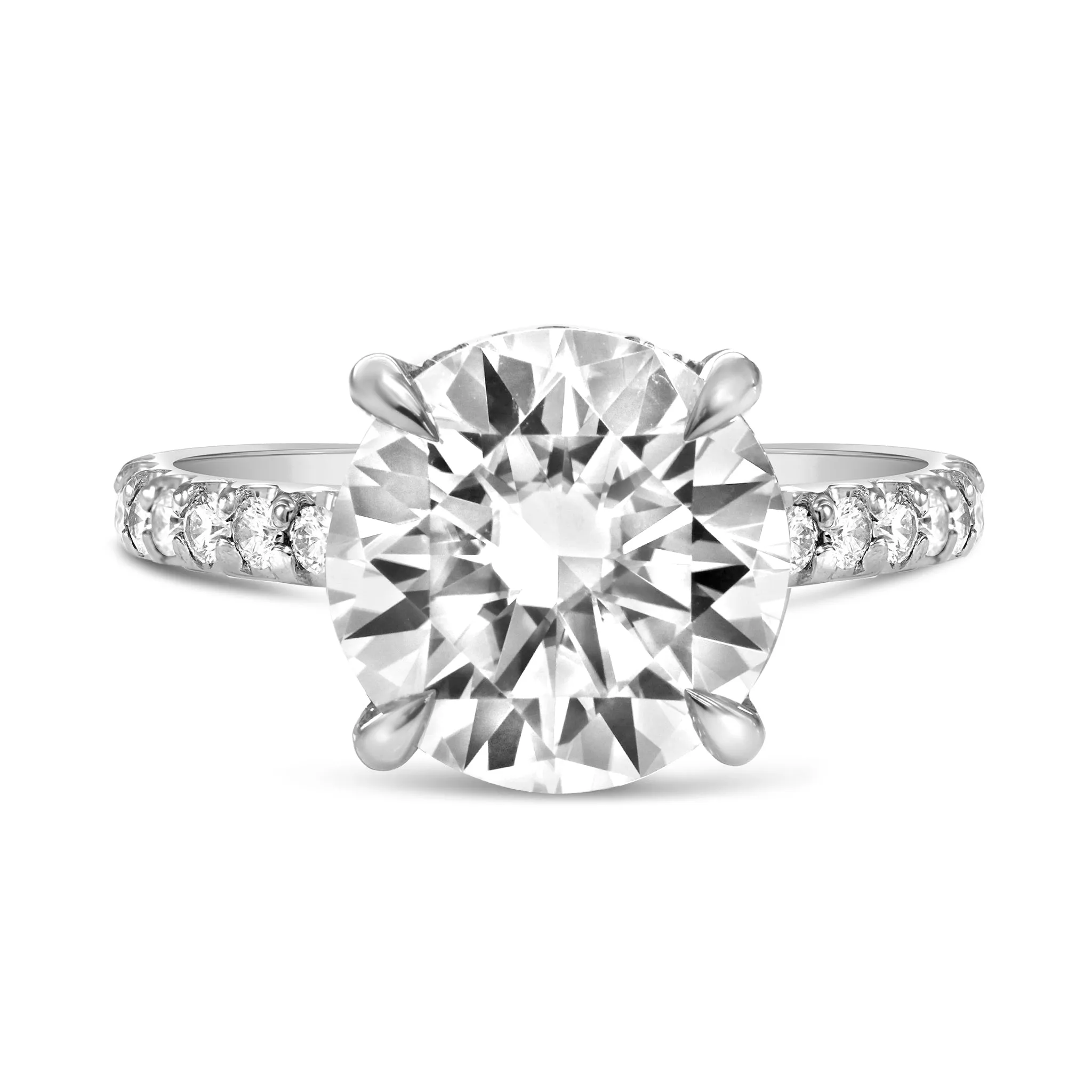 Andrea | Round Moissanite Engagement Ring