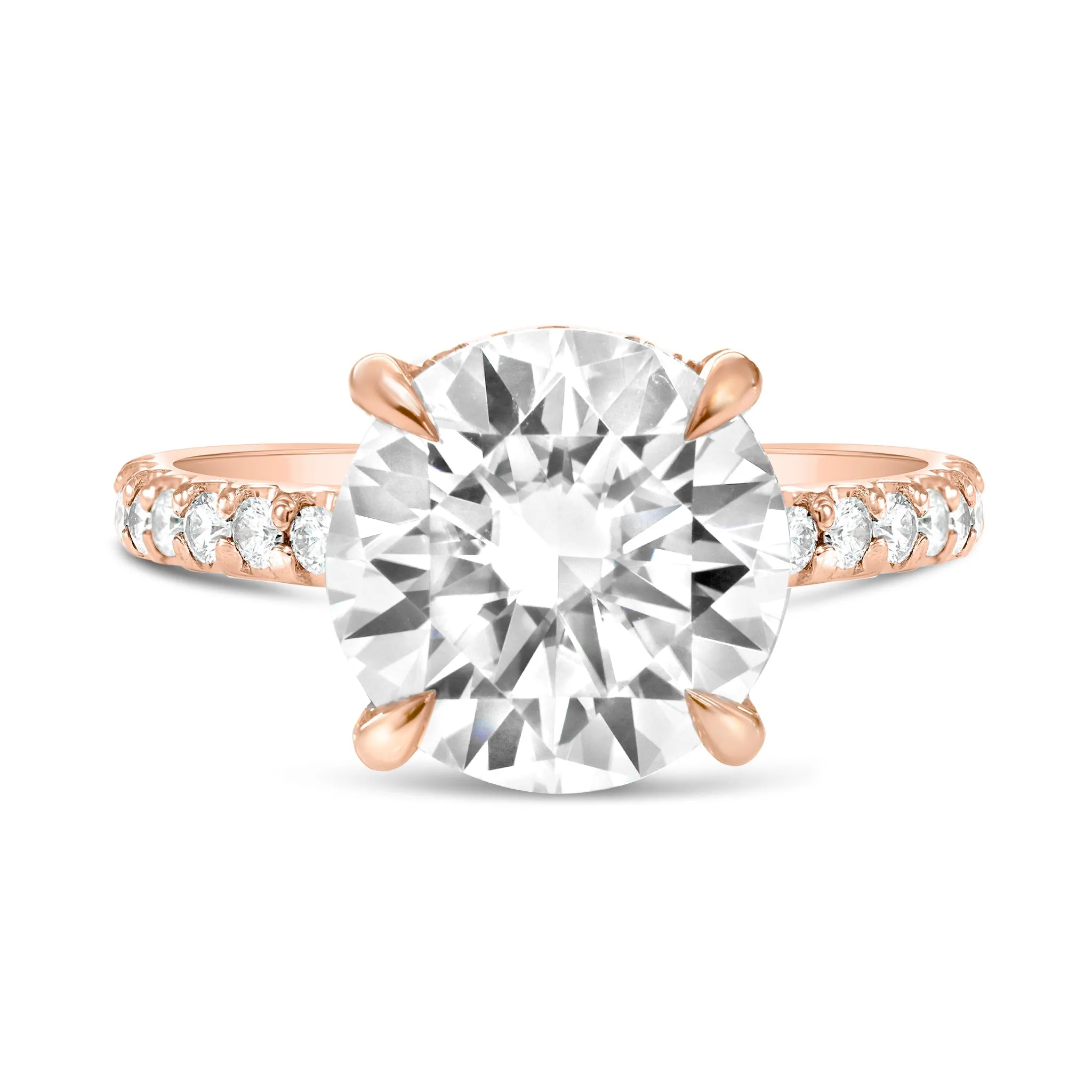 Andrea | Round Moissanite Engagement Ring