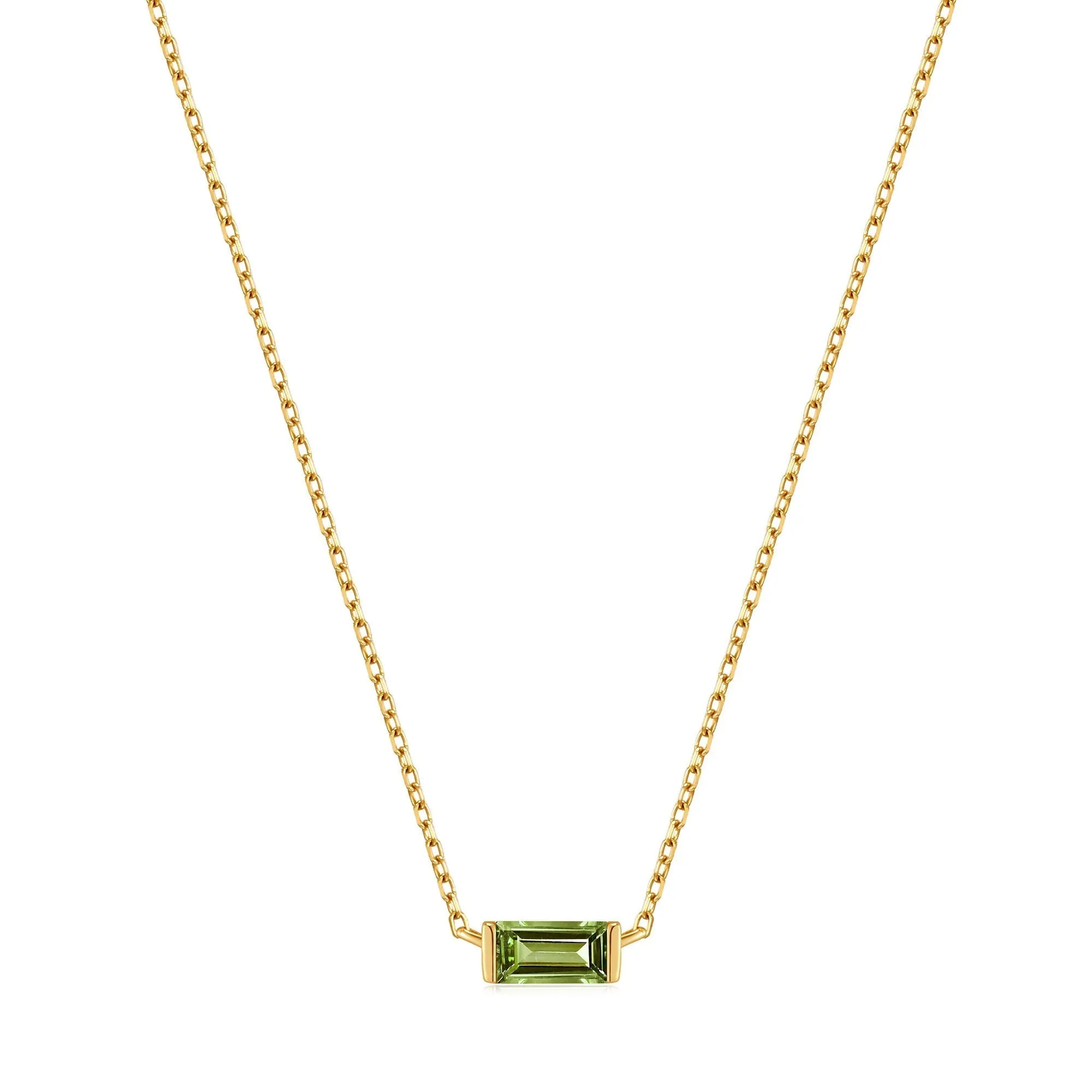 Ania Haie Luxury 14kt Gold Necklace with Stunning Tourmaline Accent