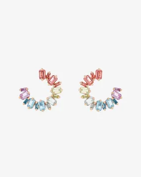 Ann Pastel Midi Sideways Hoops