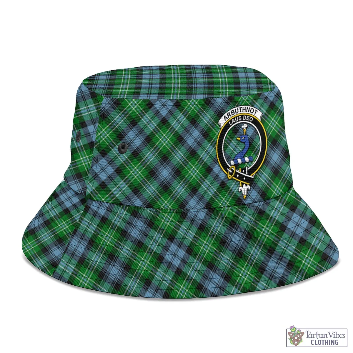 Arbuthnot Ancient Tartan Bucket Hat with Family Crest