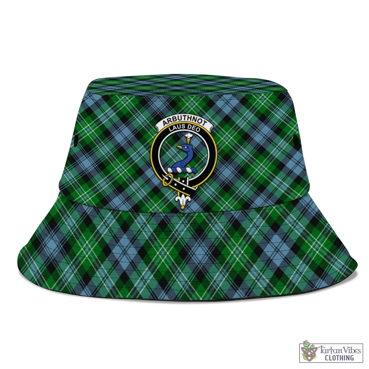 Arbuthnot Ancient Tartan Bucket Hat with Family Crest