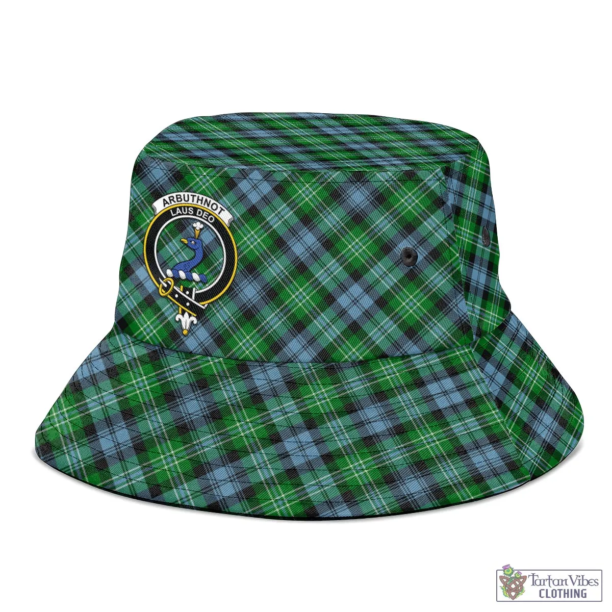 Arbuthnot Ancient Tartan Bucket Hat with Family Crest