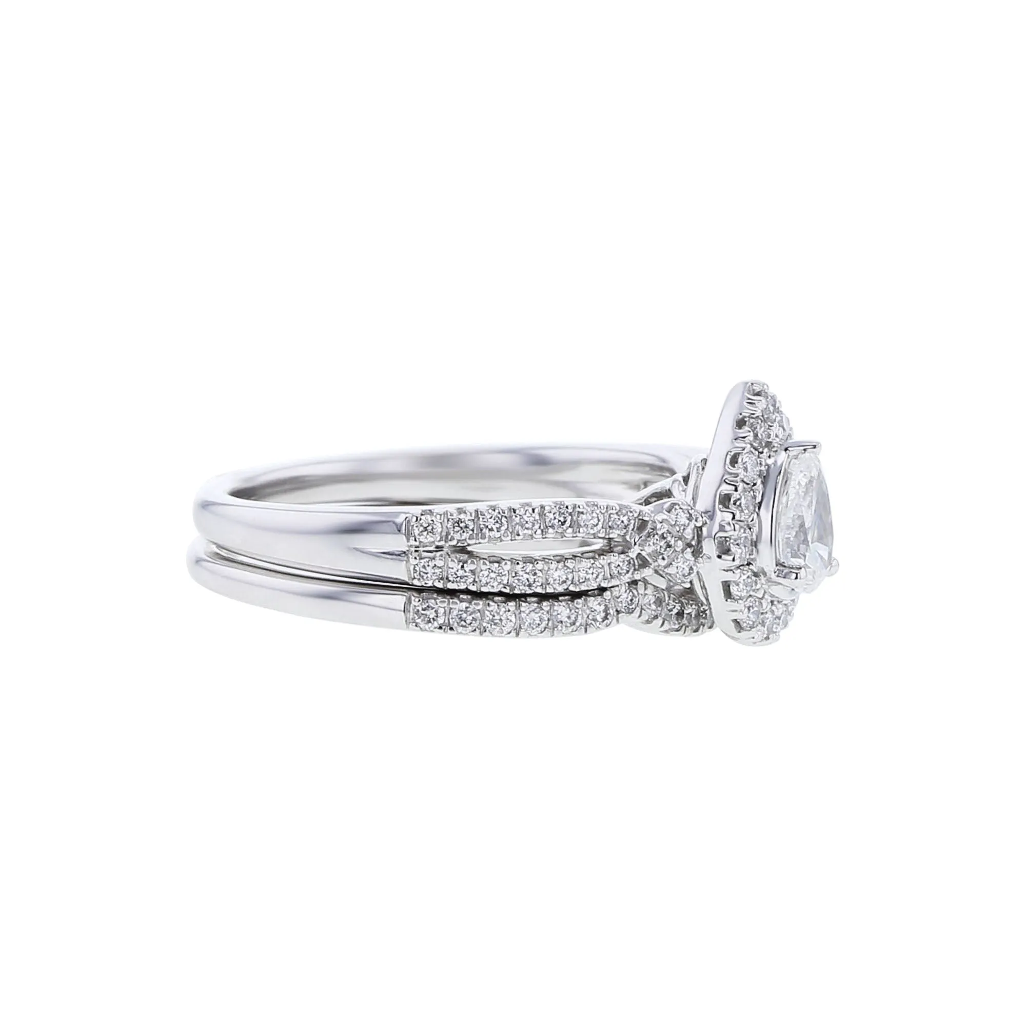 Aster Curved Diamond Wedding Ring