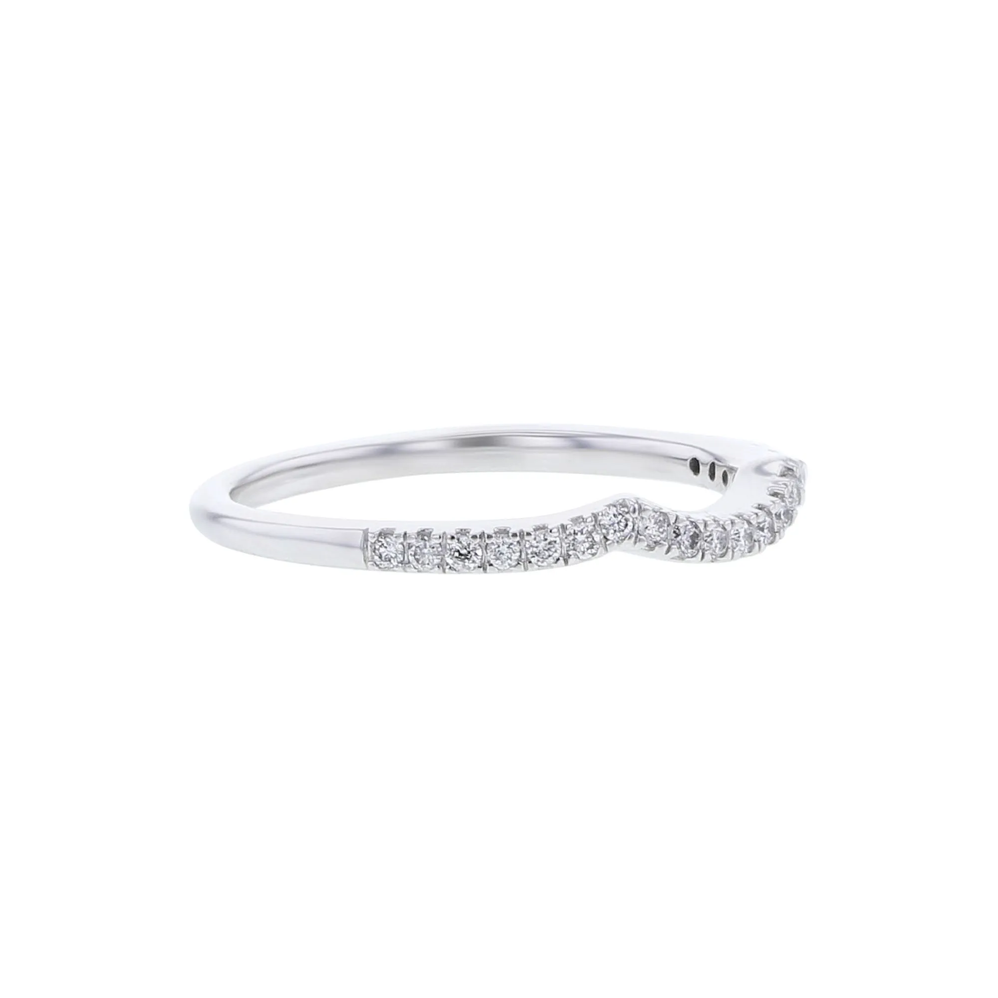 Aster Curved Diamond Wedding Ring