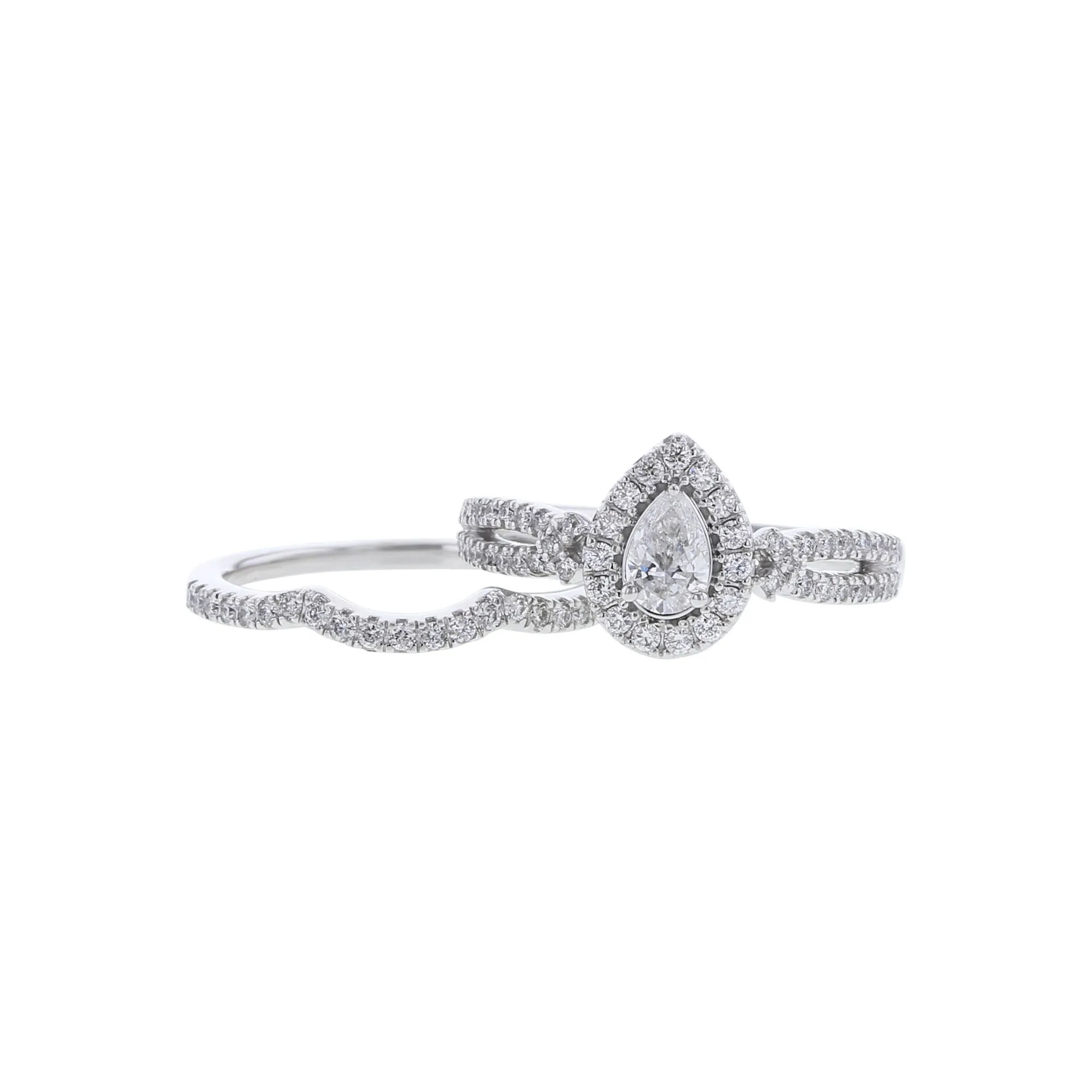 Aster Curved Diamond Wedding Ring