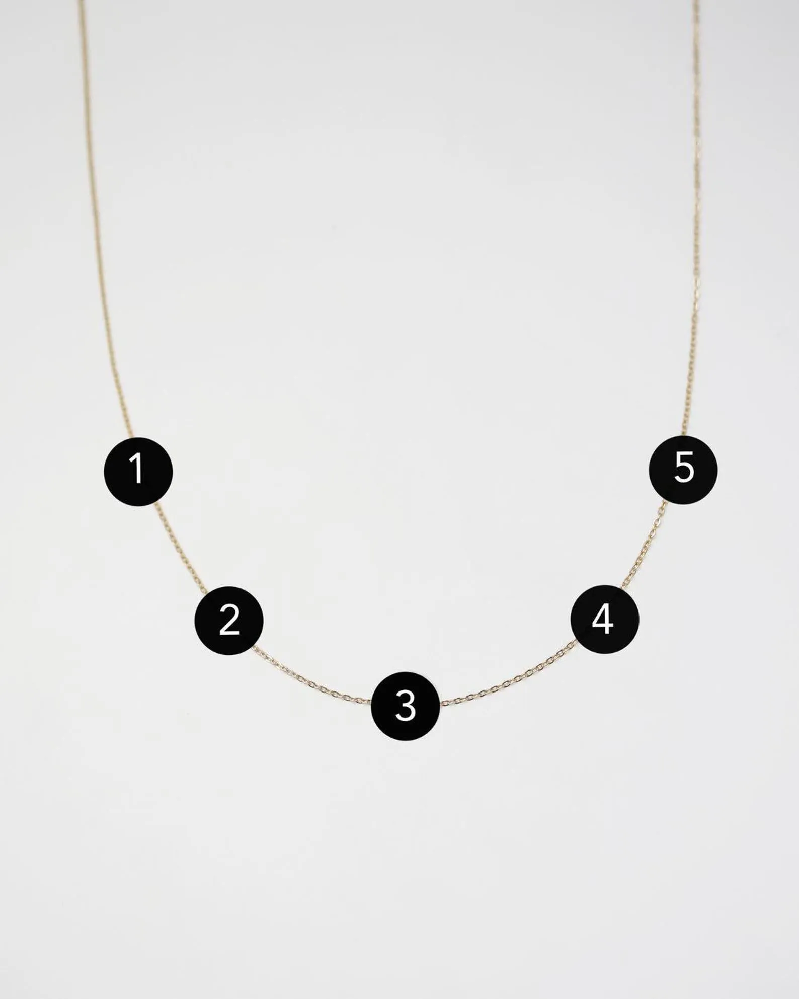 Asymmetrical Diamonds letter Necklace