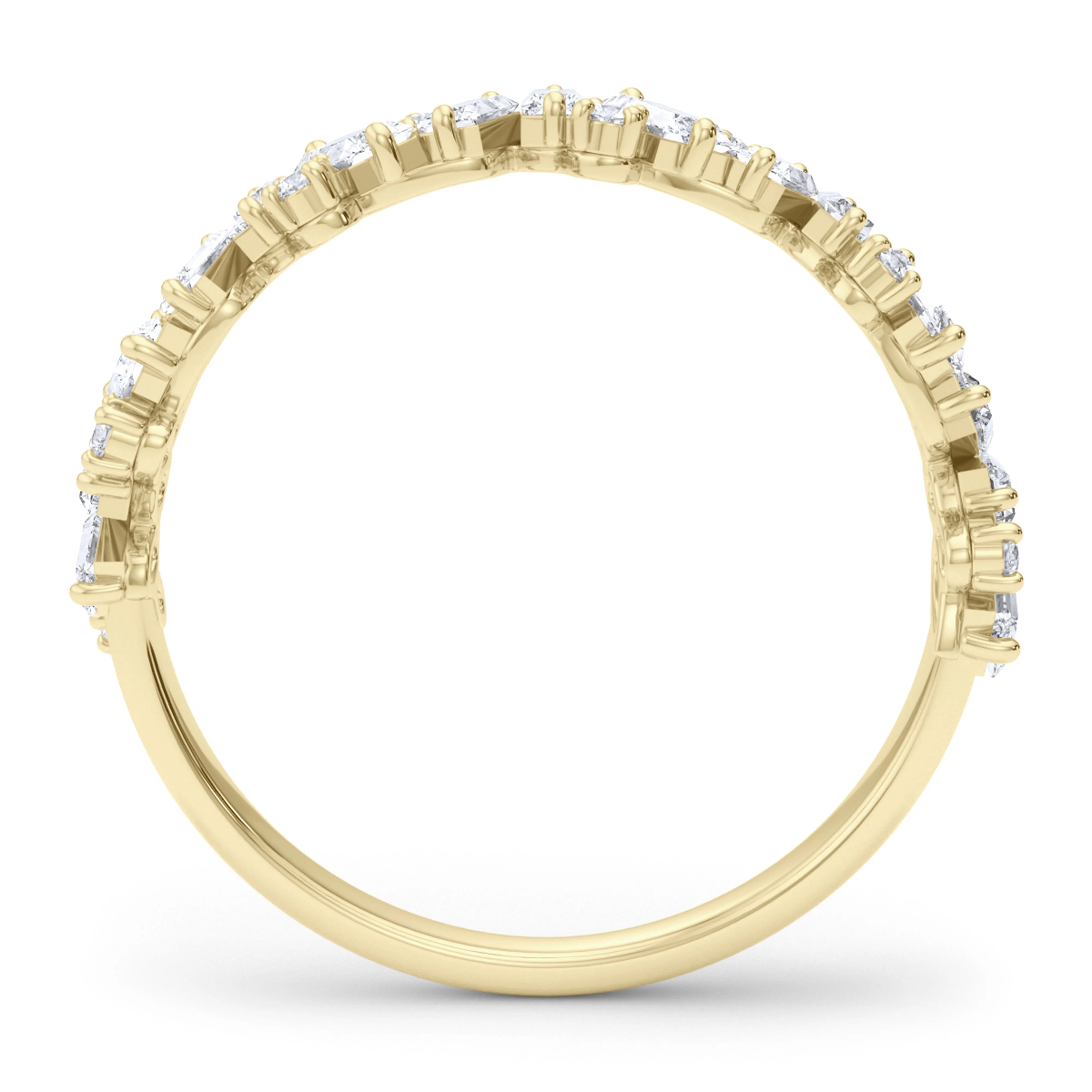 Baguette Round Brilliant Cut Diamond Band