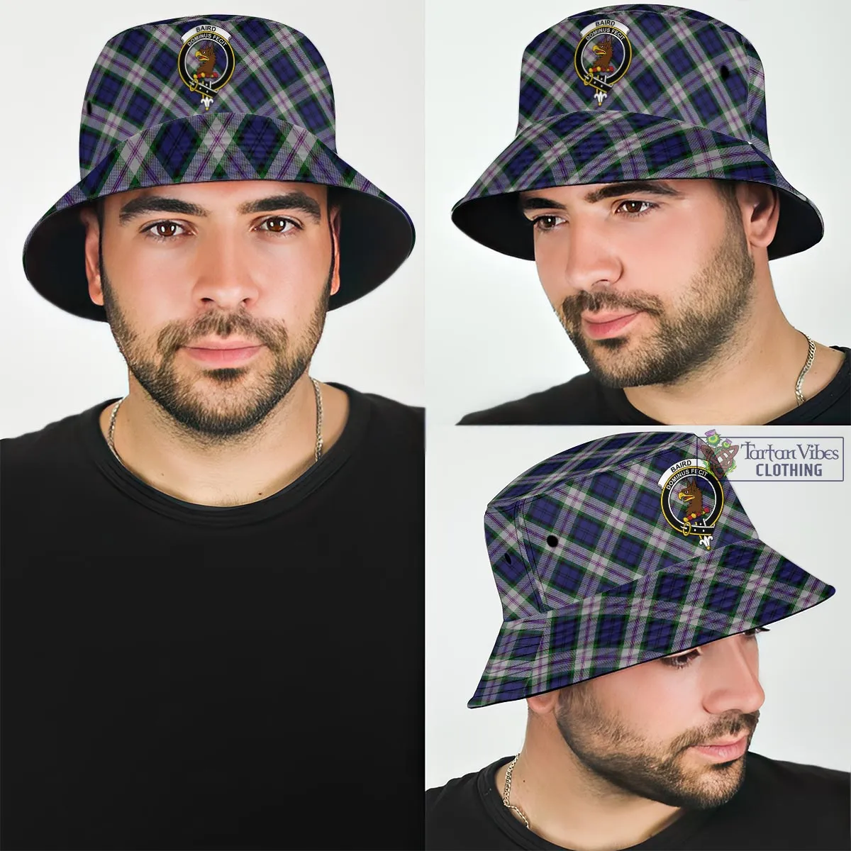 Baird Dress Tartan Bucket Hat with Family Crest