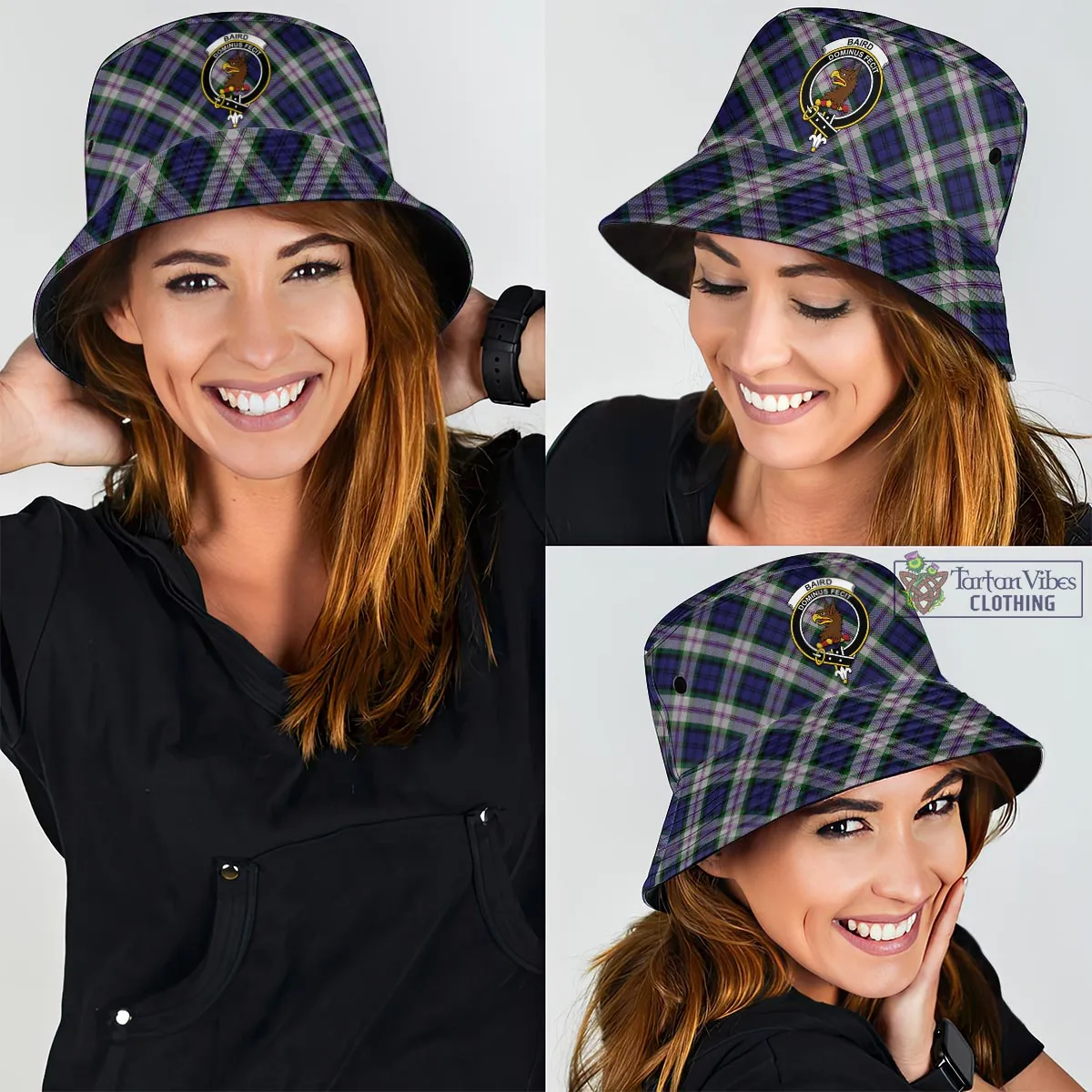 Baird Dress Tartan Bucket Hat with Family Crest