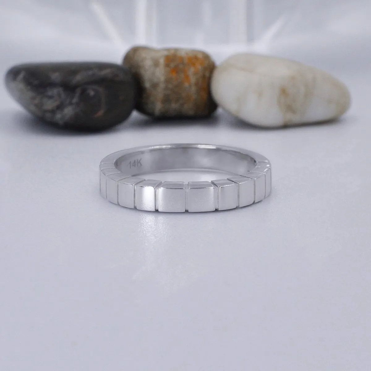 Bargain Plain Wedding Ring in 14KT White Gold