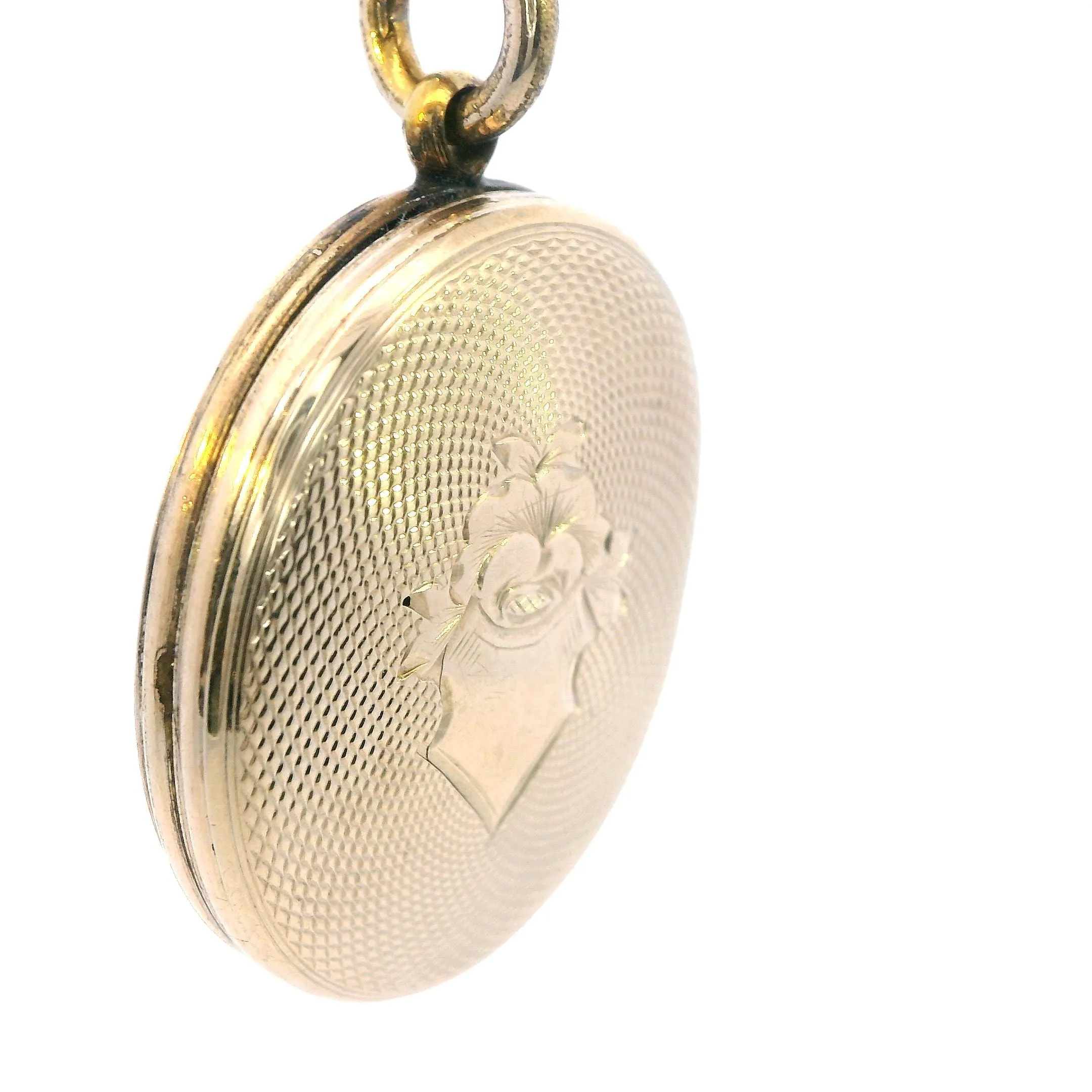 Beautiful 9ct Yellow Gold and Enamel Opening Locket - Timeless Keepsake