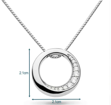 Bevel Cirque CZ Reversible Pendant Necklace