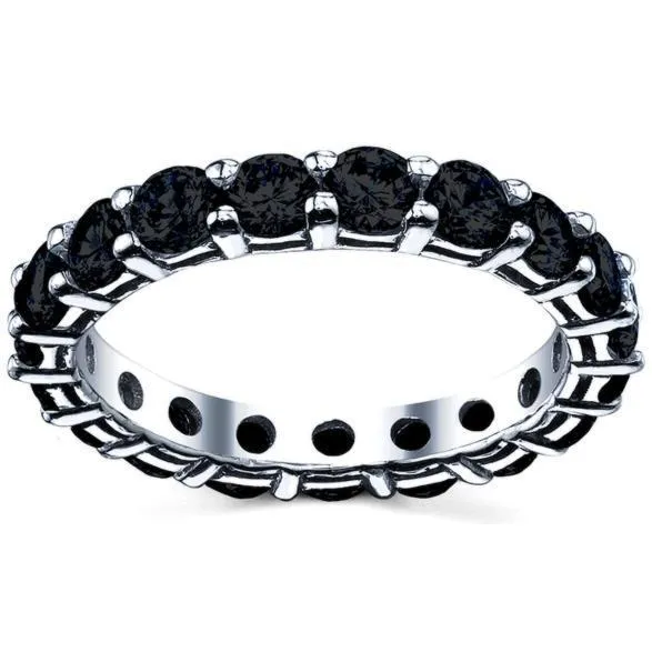 Black Eternity Band Round Brilliant Diamonds