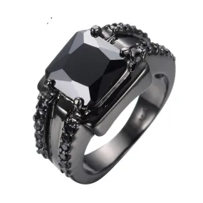 Black Gothic  Mens Wedding Rings