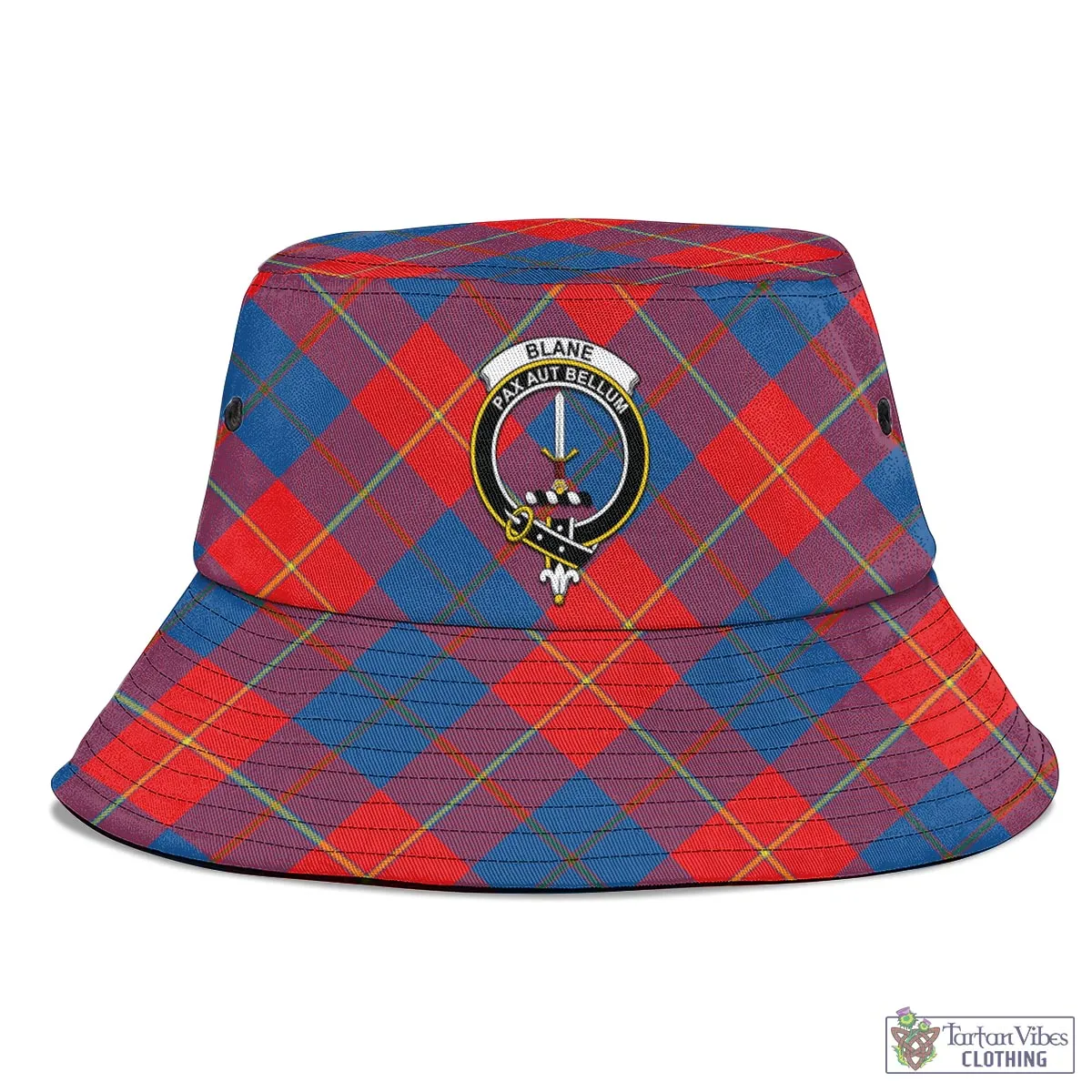 Blane Tartan Bucket Hat with Family Crest