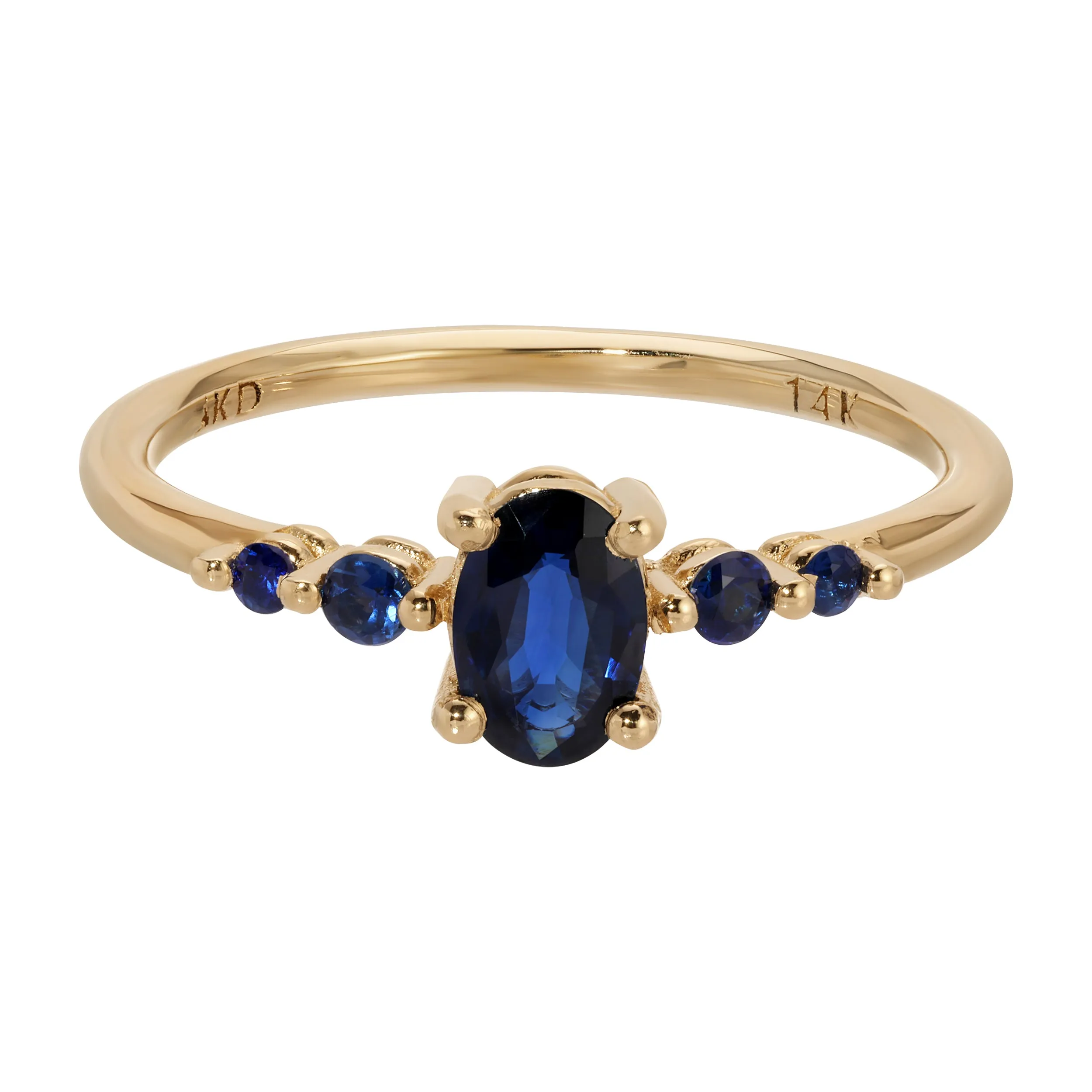 Blue Sapphire Pebble Ring