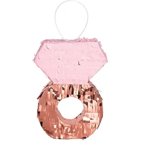 Blush Wedding Ring Shaped Mini Piñata 6 1/2" x 4 3/4" | 1ct