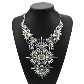 Bohemian Goddess AB Rhinestone Tribal Necklace