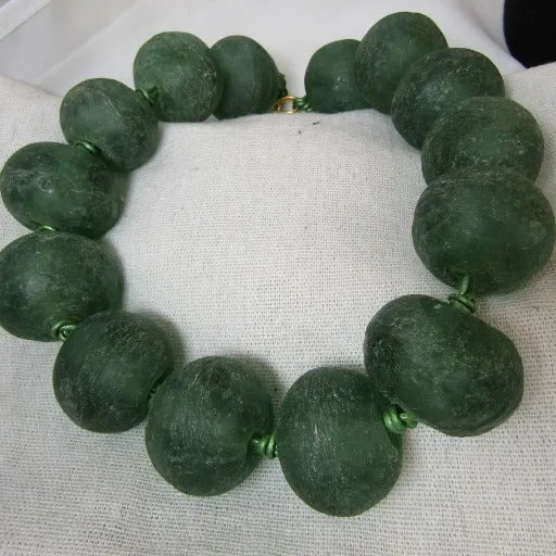 Bold Green Beaded Necklace Bold Statement Style