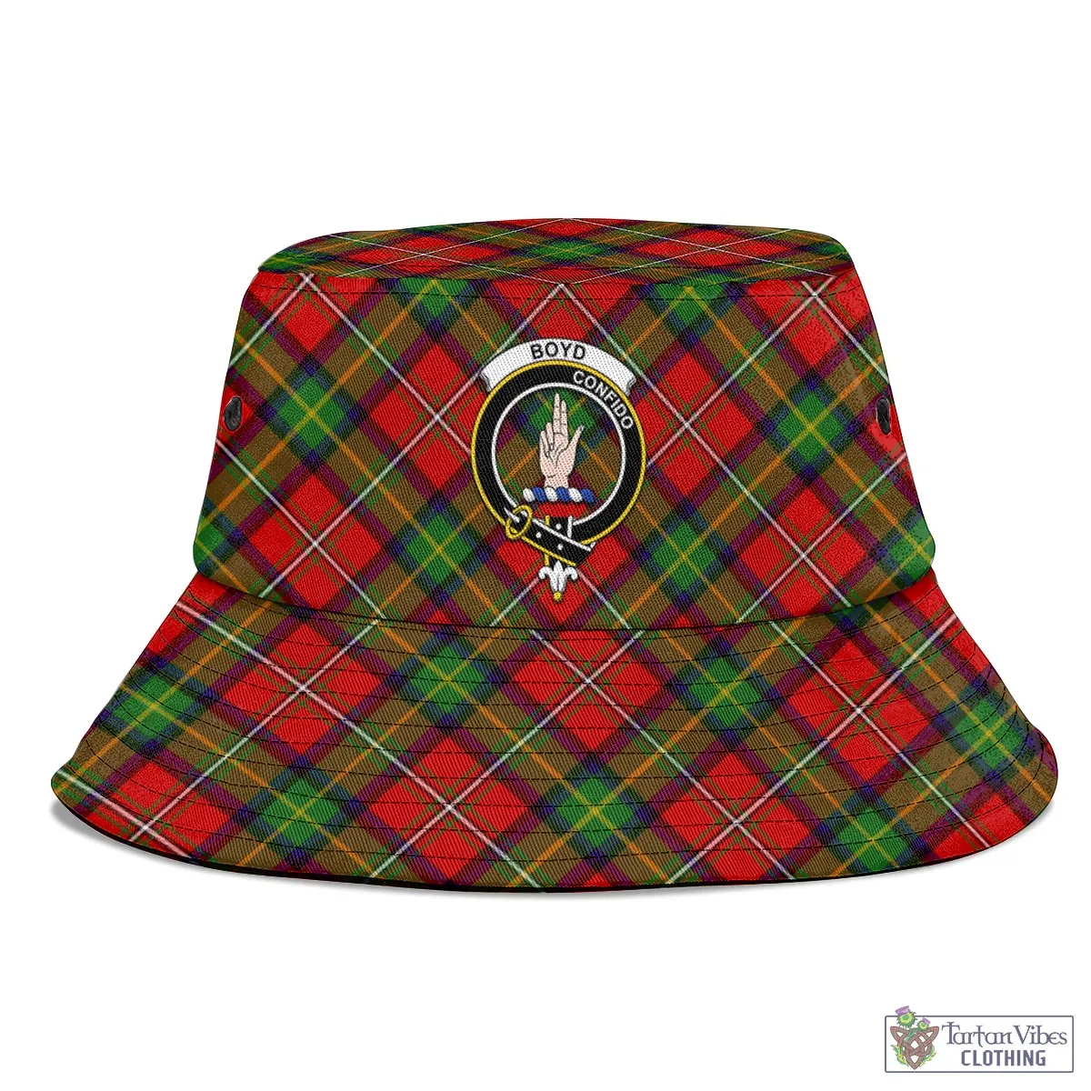 Boyd Tartan Bucket Hat with Family Crest