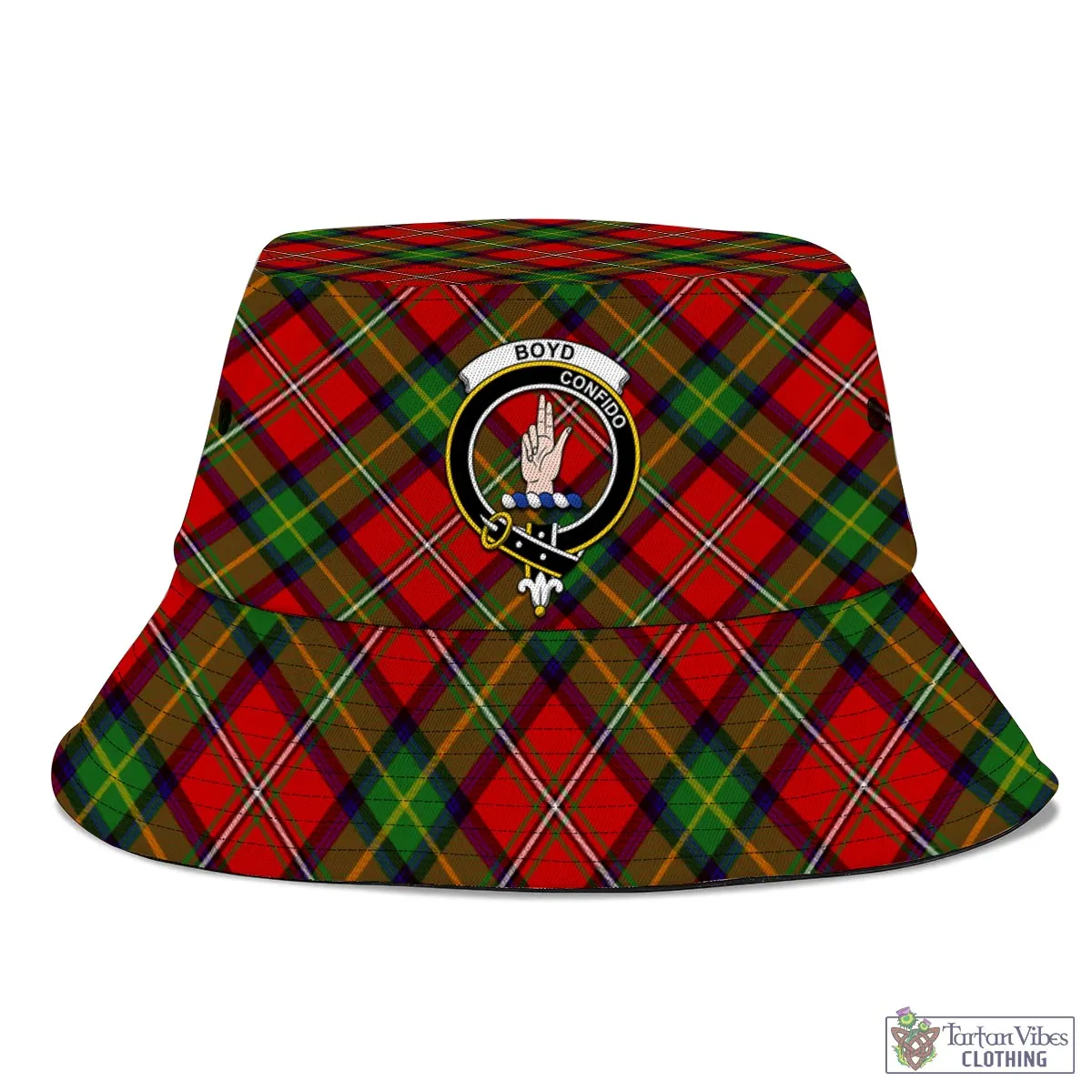 Boyd Tartan Bucket Hat with Family Crest