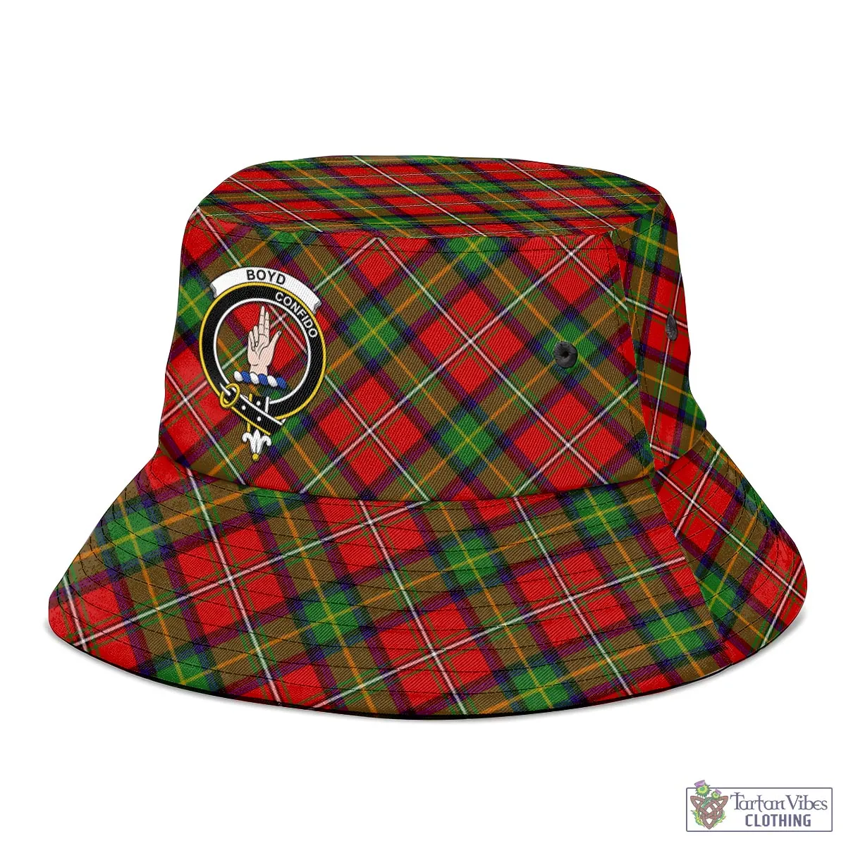 Boyd Tartan Bucket Hat with Family Crest