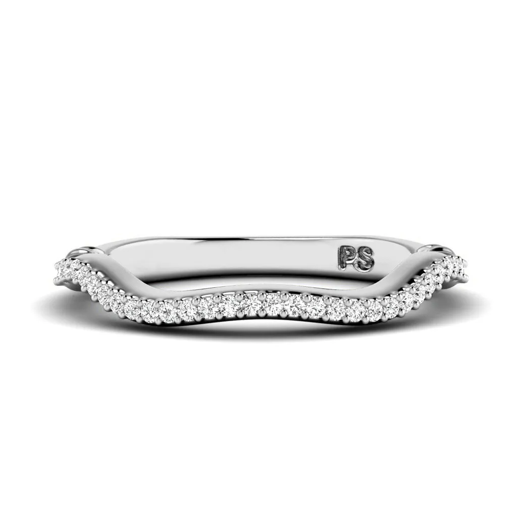 Brilliant 0.15 CT Round Cut Diamonds - Wedding Ring in 14KT White Gold