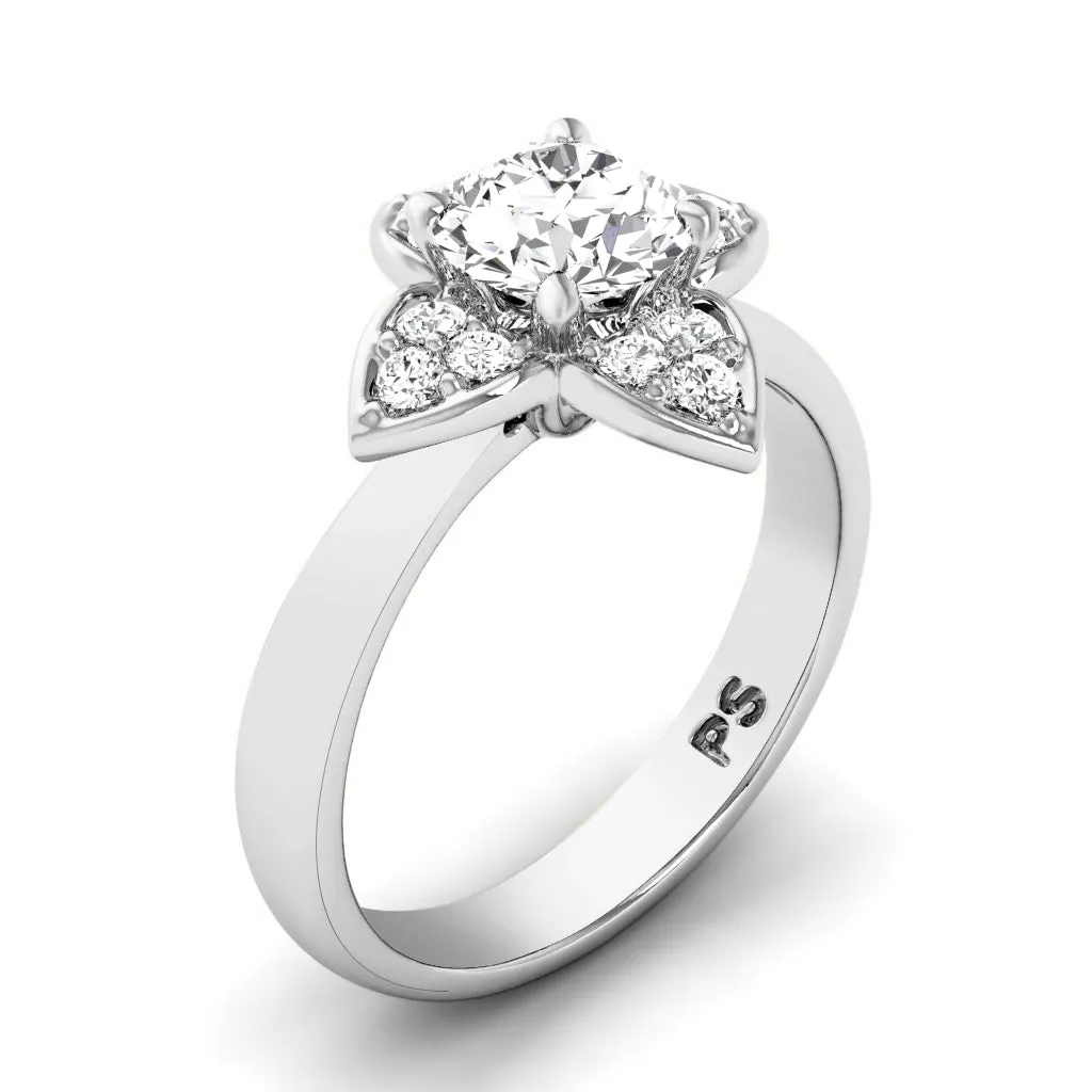 Brilliant 1.00 CT Round Cut Diamonds - Engagement Ring in 14KT White Gold