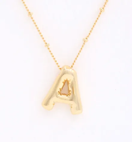 Bubble Initial Necklace