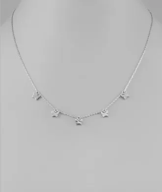 Butterfly Charm Silver Necklace