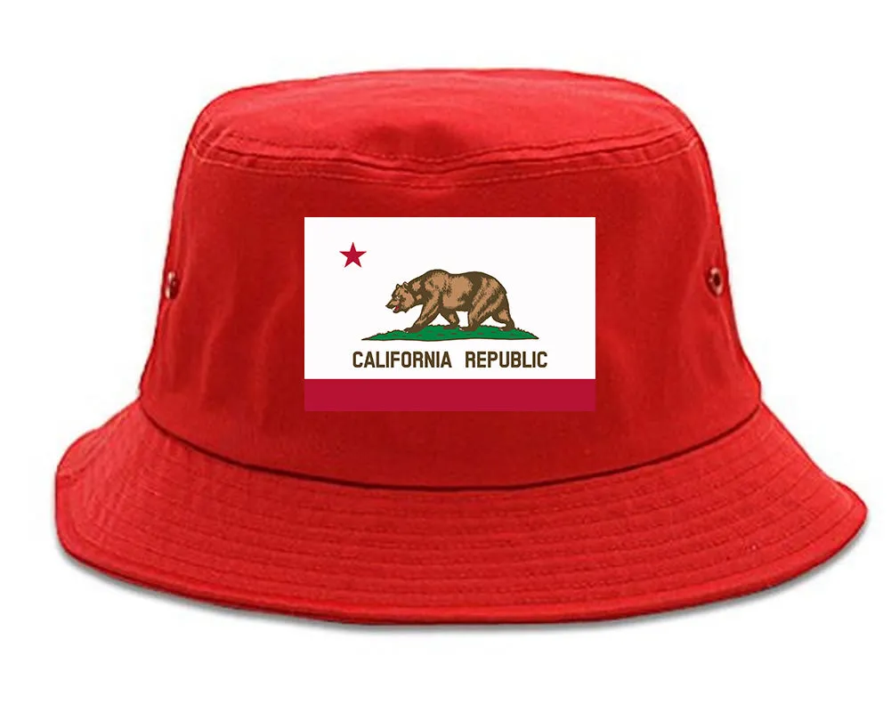 California State Flag CA Chest Mens Bucket Hat