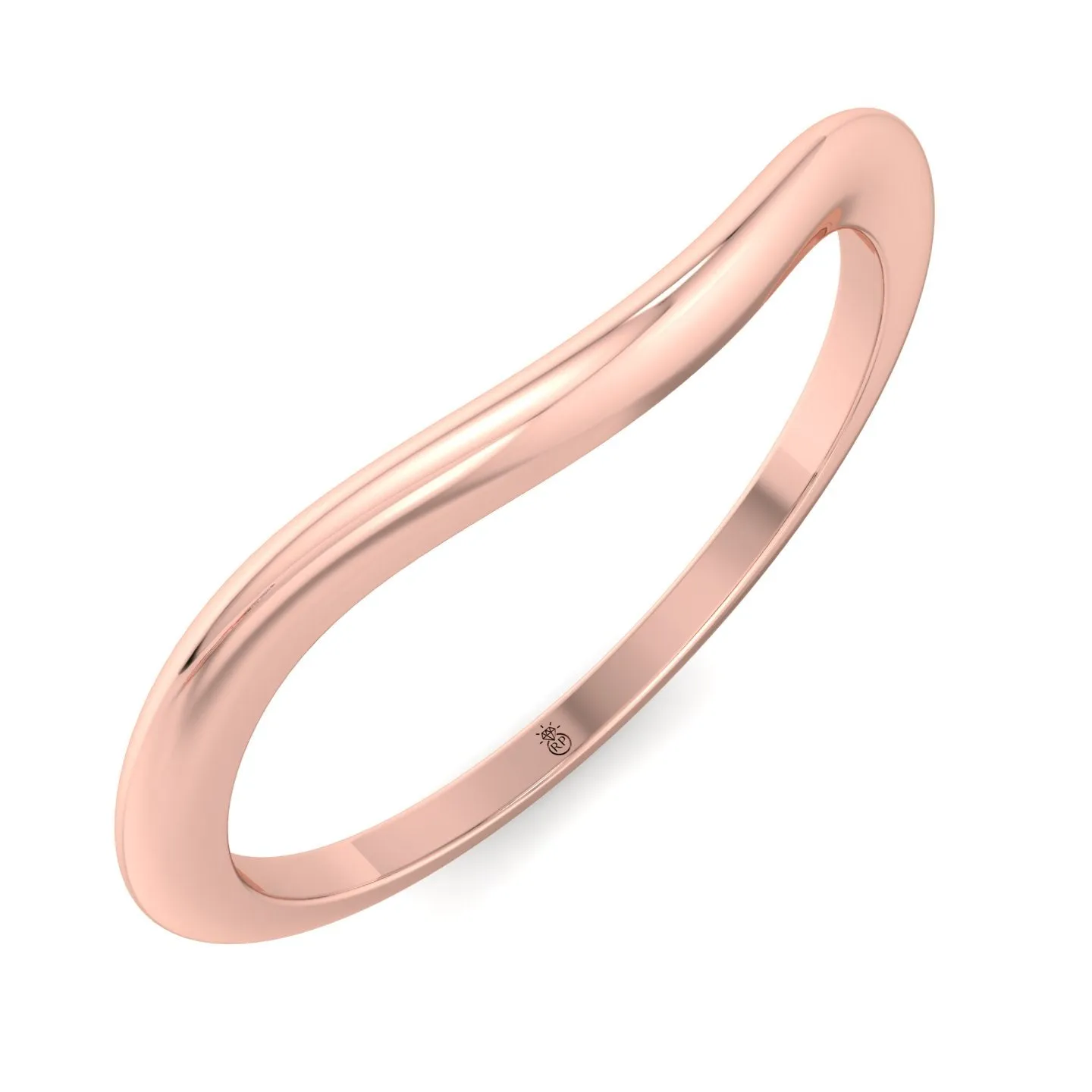 Capri - 3mm Plain Wedding Band with Curve