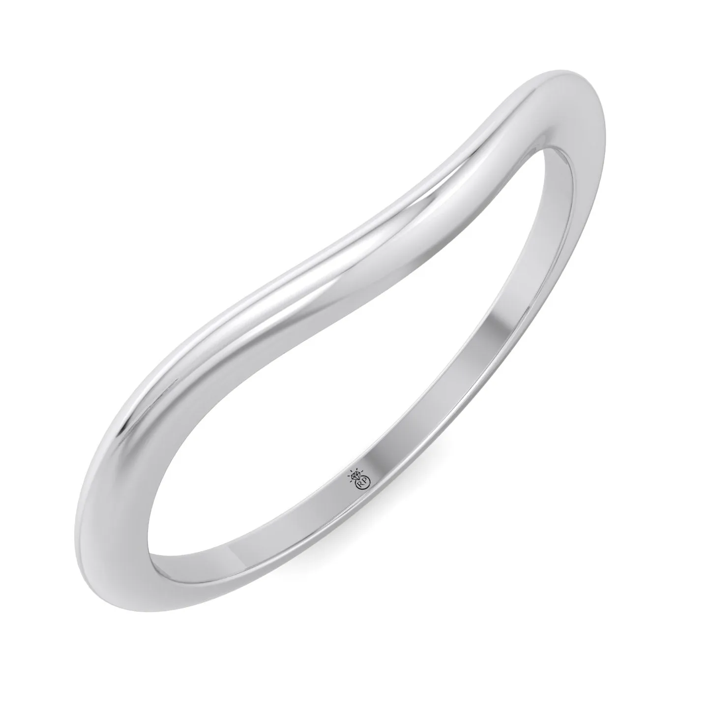 Capri - 3mm Plain Wedding Band with Curve