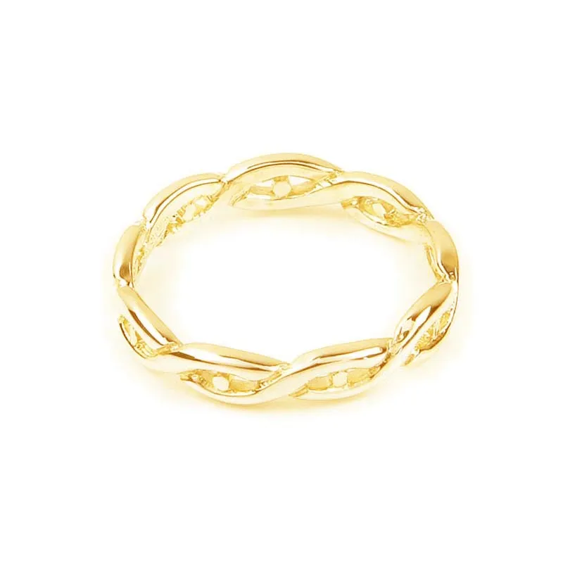 Celtic Eternal Knot work Twist Ring