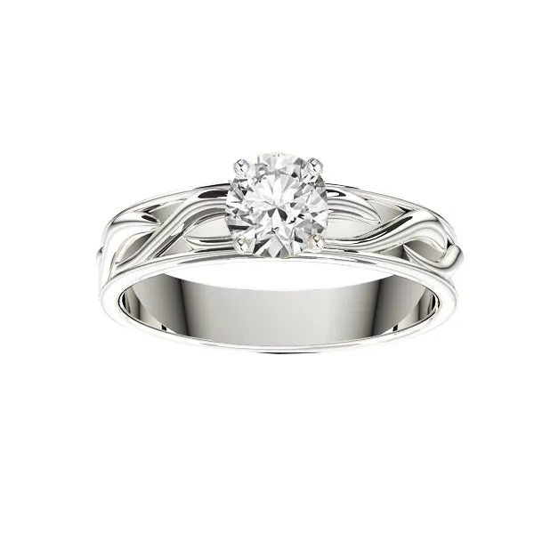 Celtic Twist Solid Engagement Ring