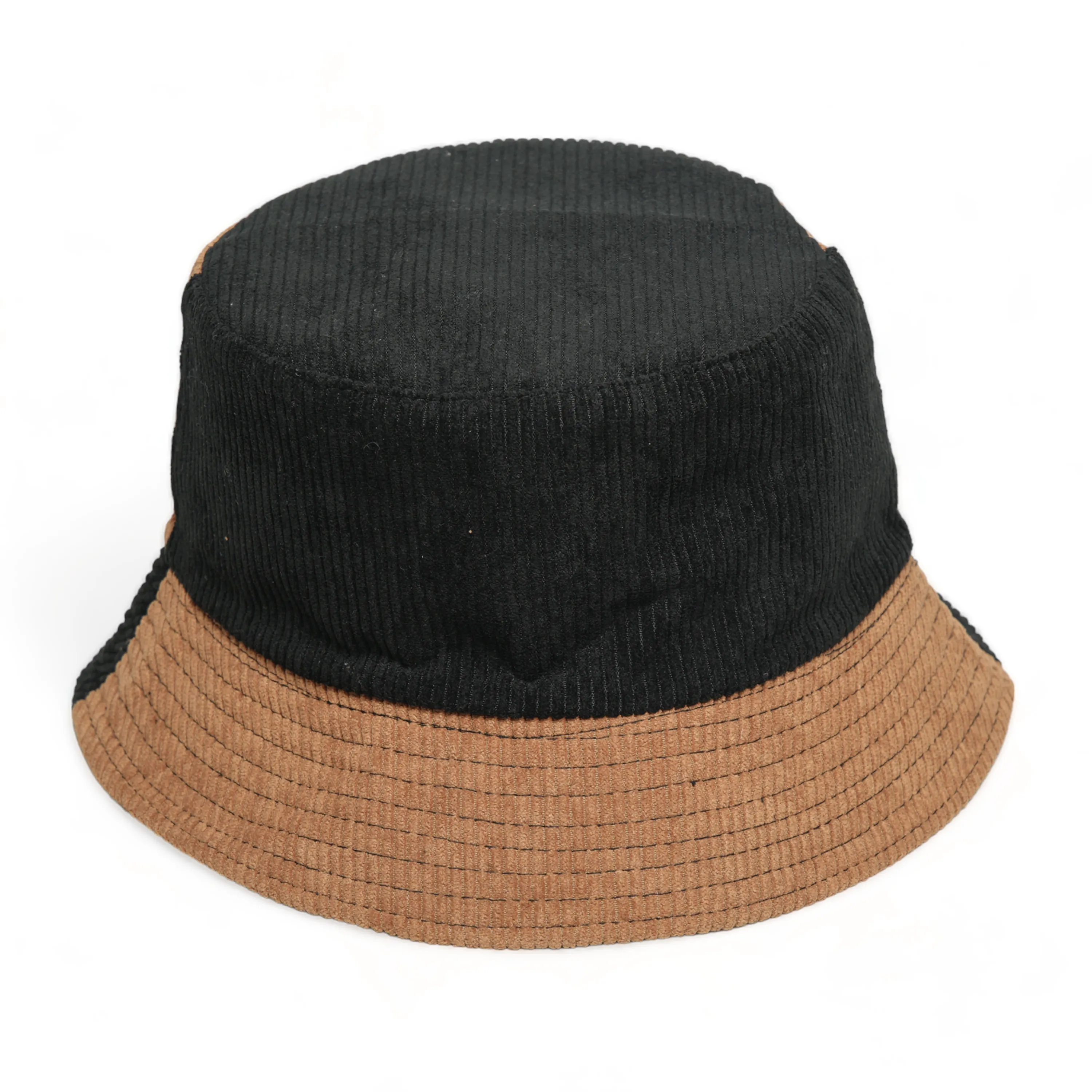 Chokore Double Tone Reversible Corduroy Bucket Hat (Camel)