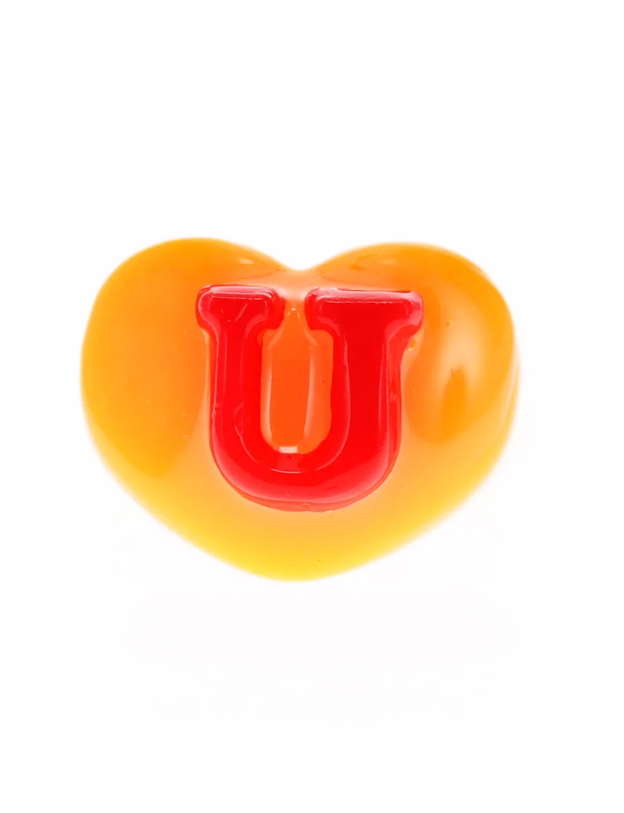 CHOOSE YOUR INITIAL: ORANGE LUCKY RING