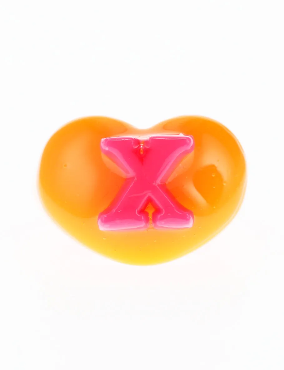 CHOOSE YOUR INITIAL: ORANGE LUCKY RING